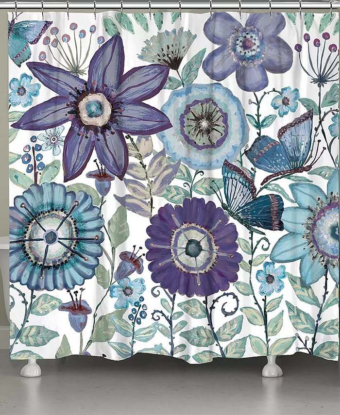 Laural Home Dream Butterfly Garden Shower Curtain - Intensery
