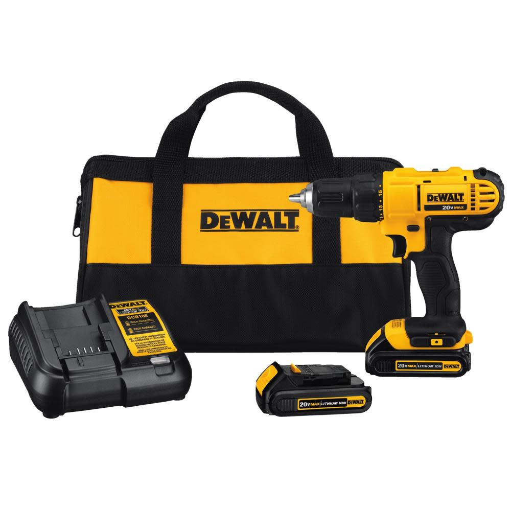 DEWALT 20 V MAX Li-ion Compact Drill/Driver Kit DCD771C2 from DEWALT - Intensery