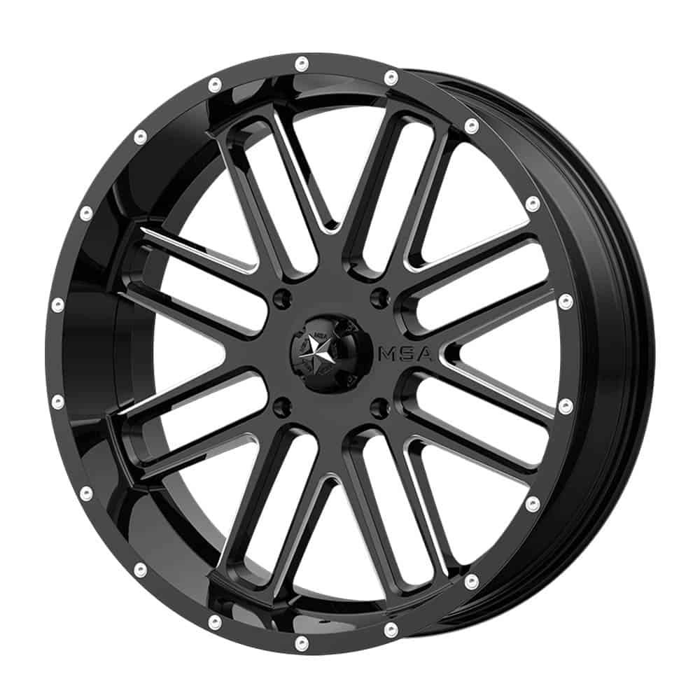 MSA Offroad Wheels M35 BANDIT MA35 22X7 4X156 G-BLK MILL 00MM - Intensery