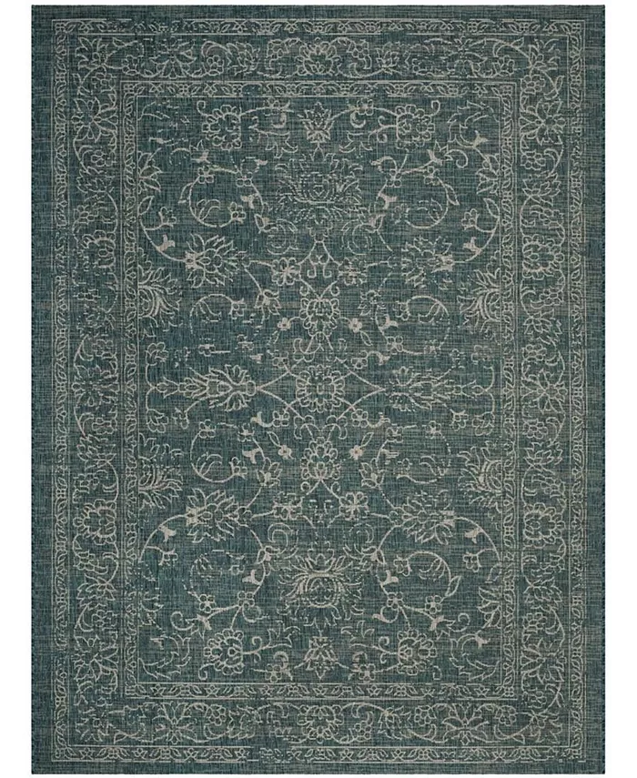 Safavieh Courtyard Turquoise 9' x 12' Sisal Weave Outdoor Area Rug - Intensery