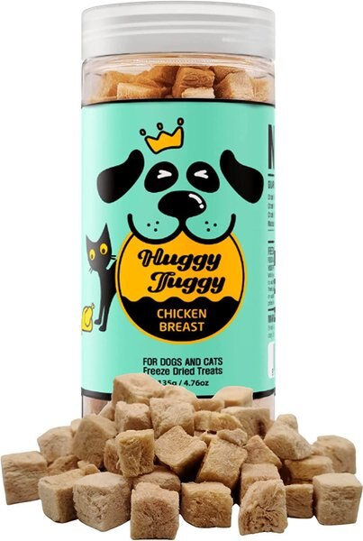 Huggy Tuggy Freeze Dried Chicken Breast Dog and Cat Treat， 4.76-oz can - Intensery