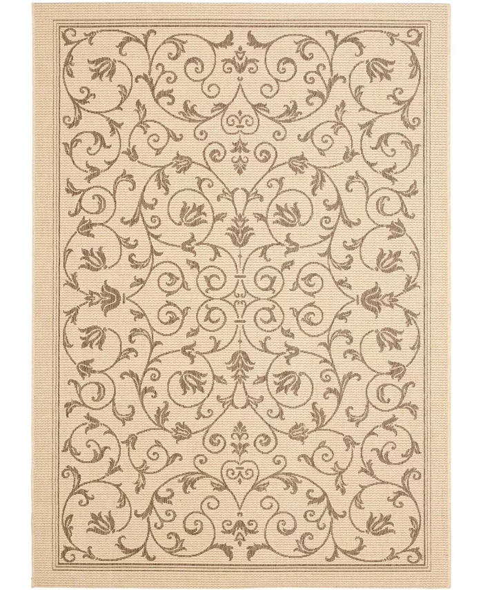 Safavieh Courtyard Natural and Brown 9' x 12' Outdoor Area Rug - Intensery