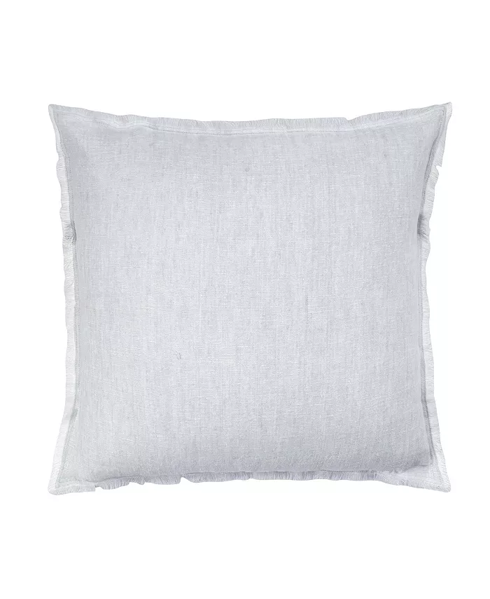 Anaya Home Light Grey Crossdye Linen Down Euro Pillow - Intensery
