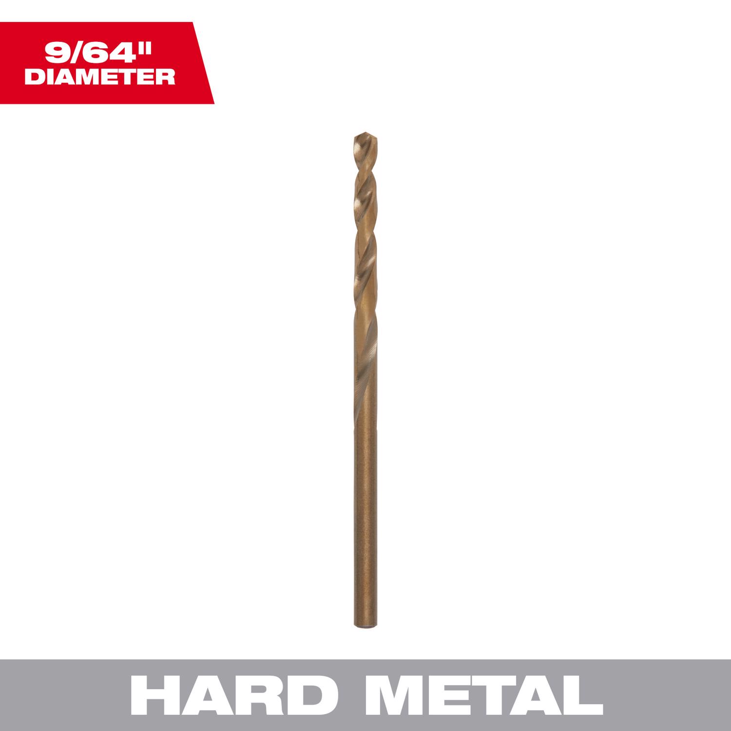 Milwaukee Red Helix 9/64 in. X 2-7/8 in. L Steel Thunderbolt Drill Bit 1 pc - Intensery