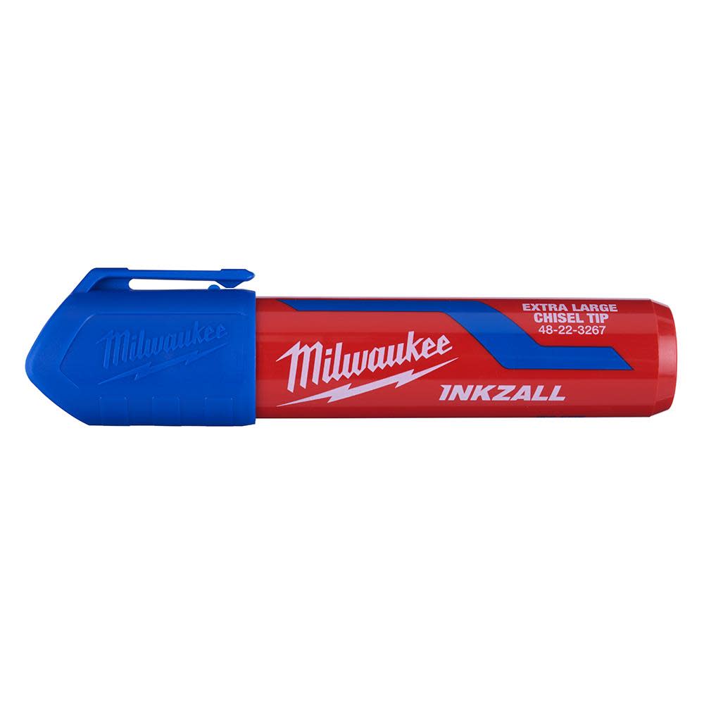 Milwaukee INKZALL Extra Large Chisel Tip Blue Marker 48-22-3267 from Milwaukee - Intensery