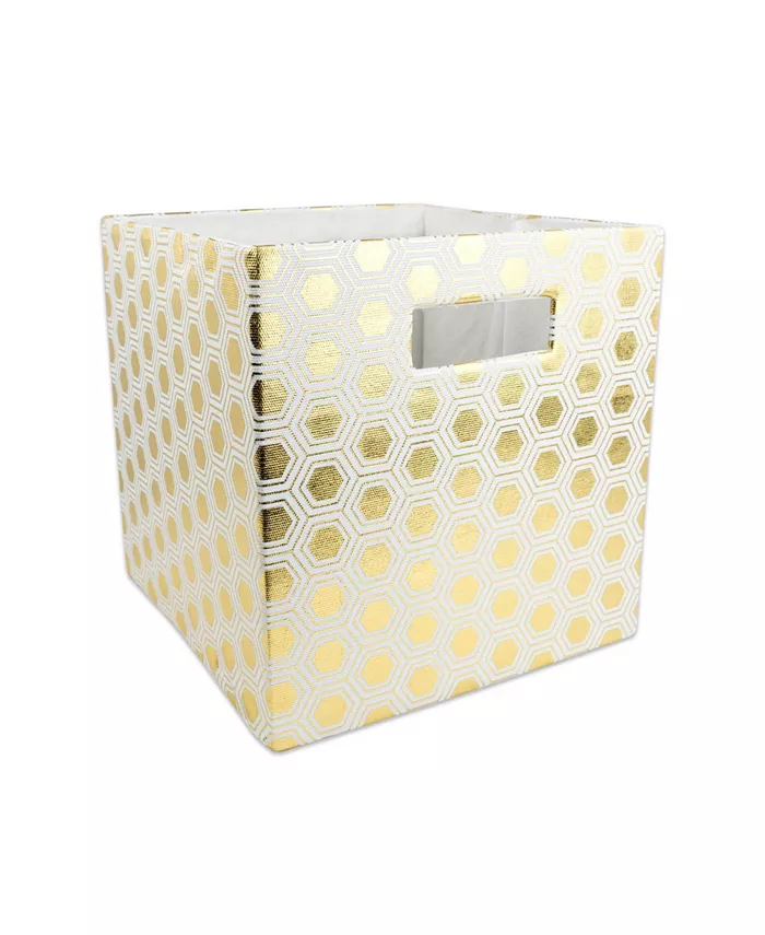 Design Imports Polyester Cube Honeycomb Square - Intensery