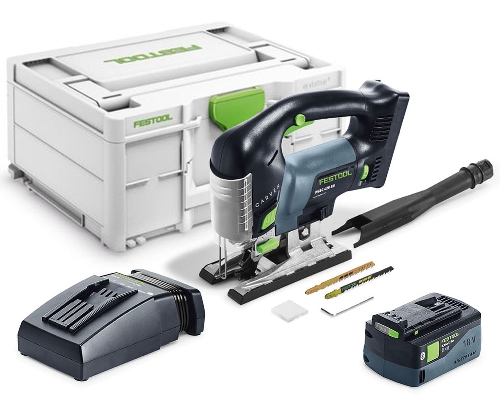 Carvex PSBC 420 EB Cordless Jigsaw with Systainer³ Bluetooth 4.0Ah Kit 576535 - Intensery