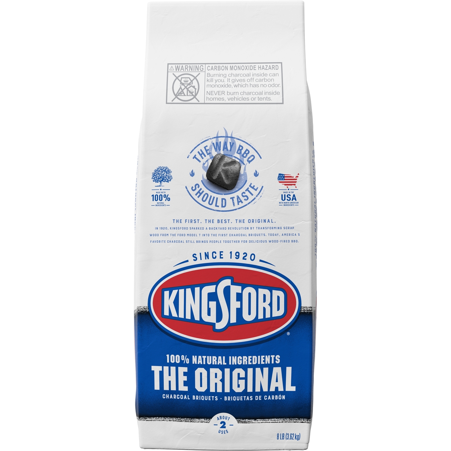 Kingsford All Natural Original Charcoal Briquettes 8 lb - Intensery