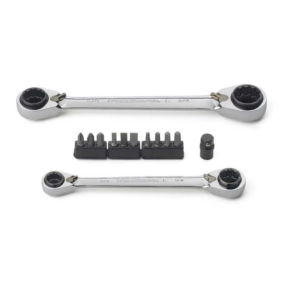 GEARWRENCH 13 pc QuadBox SAE Double Box Ratcheting Wrench Set 85200 from GEARWRENCH - Intensery