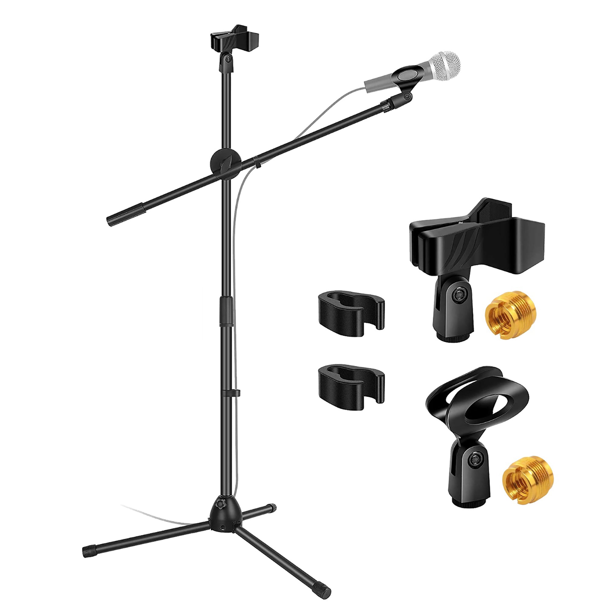 5Core  Microphone Stand - Universal Mic Stand and Height Adjustable Mic Arm Boom Arm MS DBL - Intensery