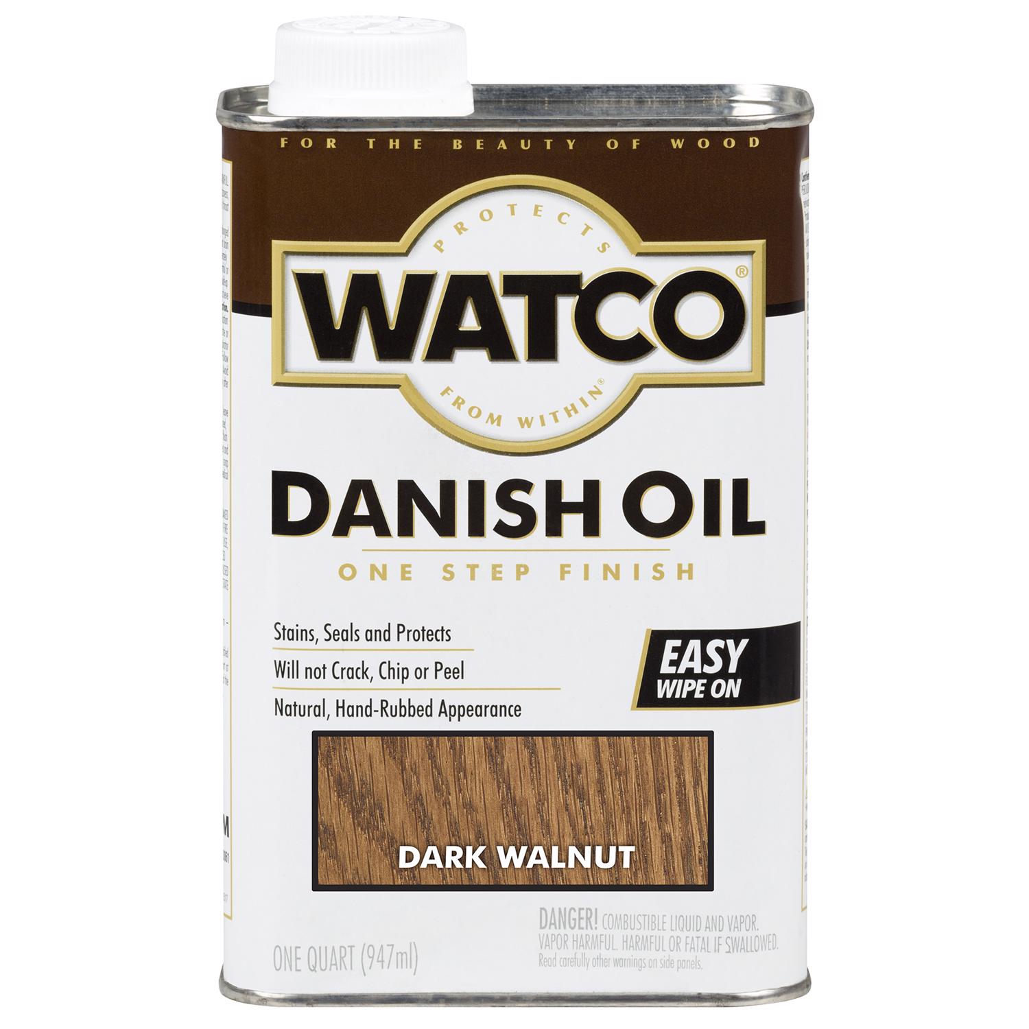 Watco Transparent Dark Walnut Oil-Based Danish Oil 1 qt - Intensery