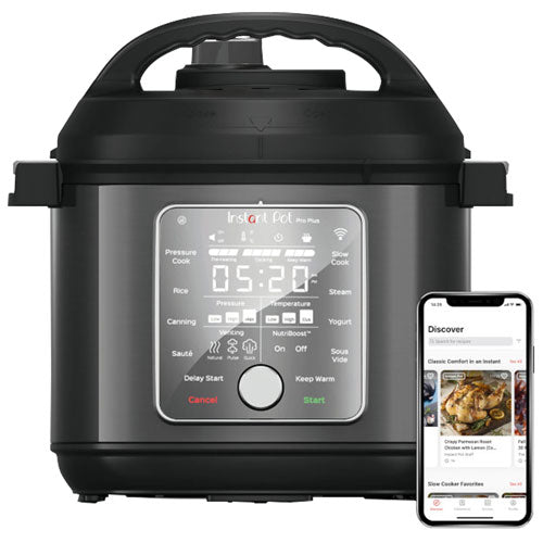 Instant Pot 112-0124-02 Pro Plus WiFi 10-in-1 Pressure Cooker 6QT Black - Intensery
