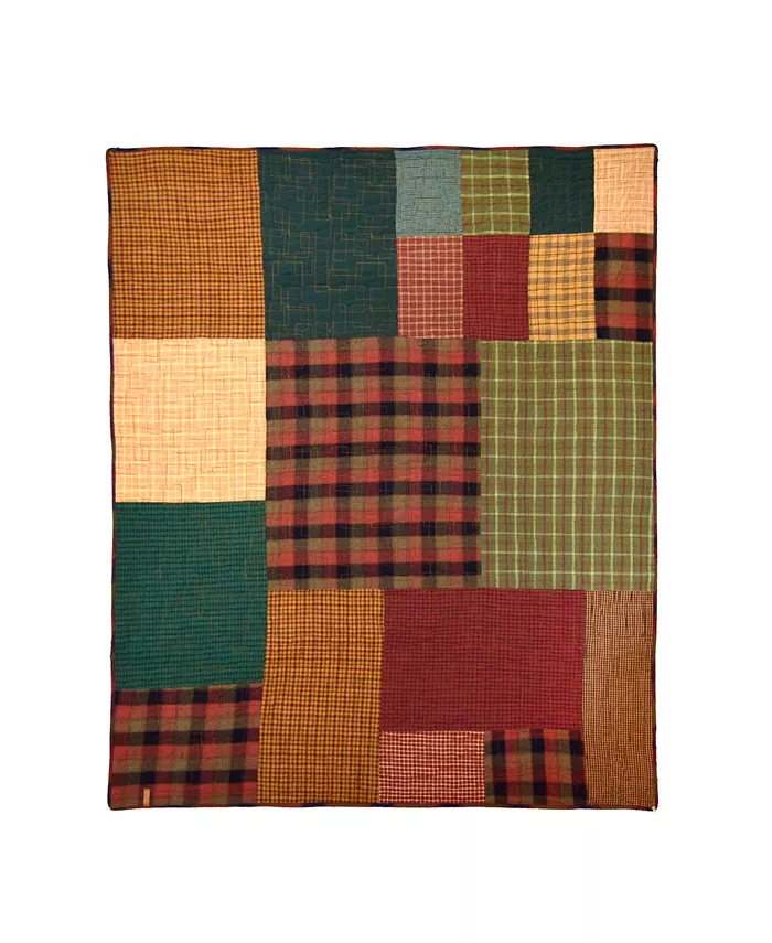 American Heritage Textiles Squares Decorative Throw， 50