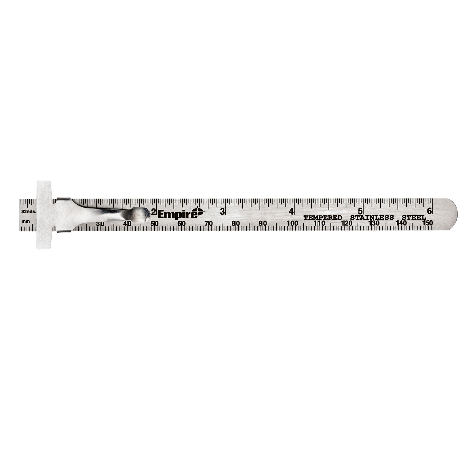 Empire 6-1/8 in. L X 1/2 in. W Stainless Steel Precision Pocket Rule SAE - Intensery