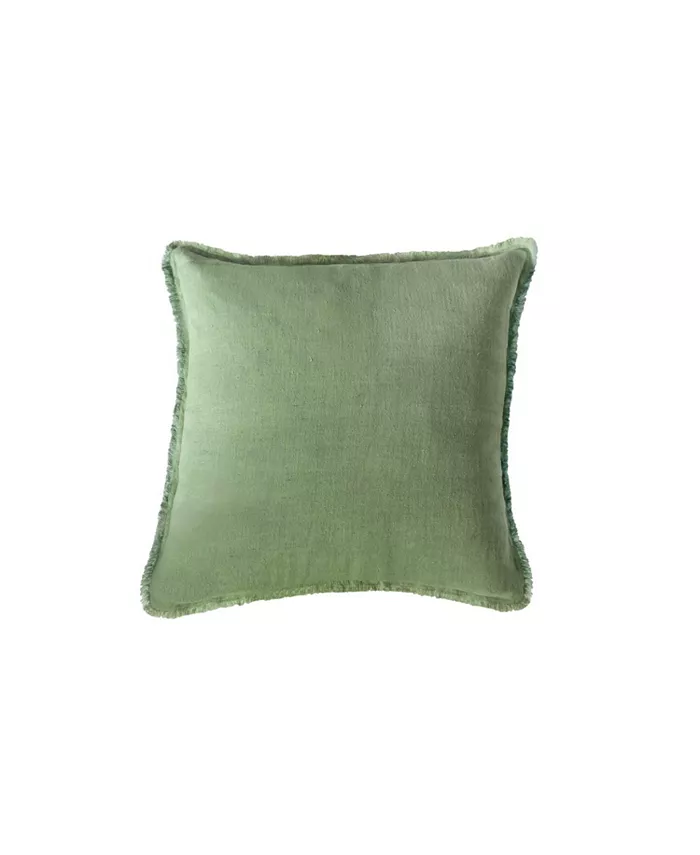Anaya Home Green Linen Down Alternative Euro Pillow - Intensery