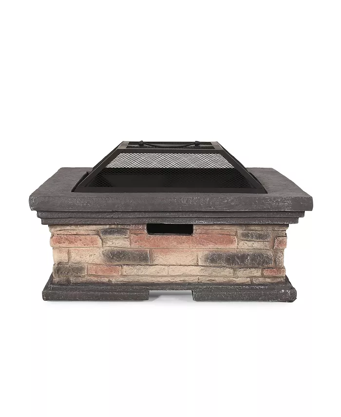 Noble House Pickerel Outdoor Square Fire Pit - Intensery