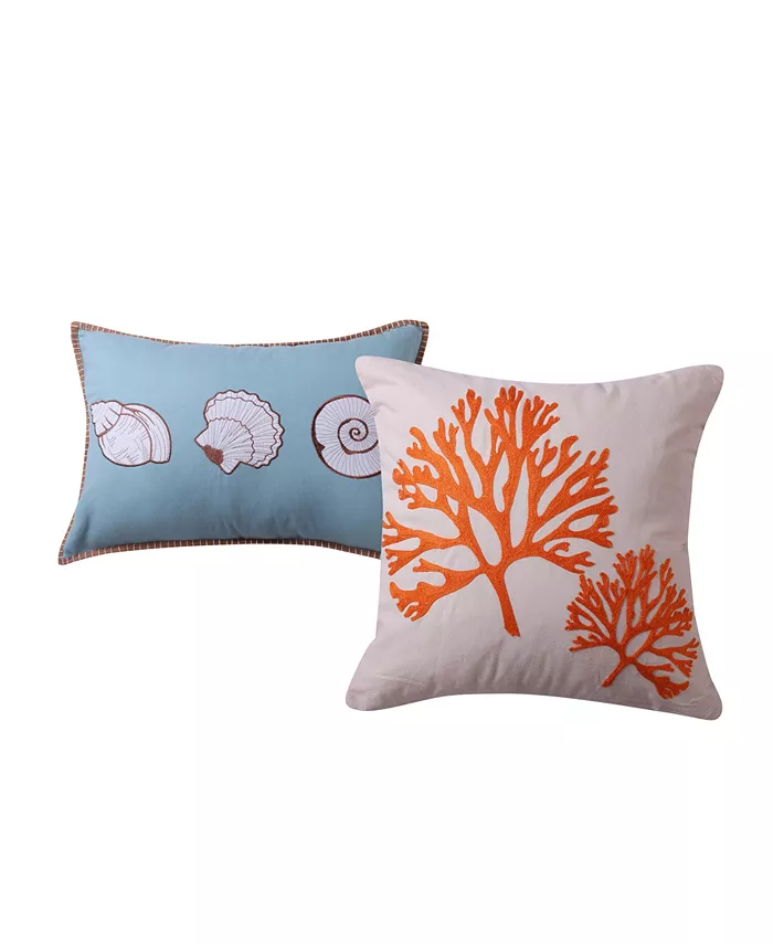 Greenland Home Fashions Atlantis Dec. Pillow Pair - Intensery