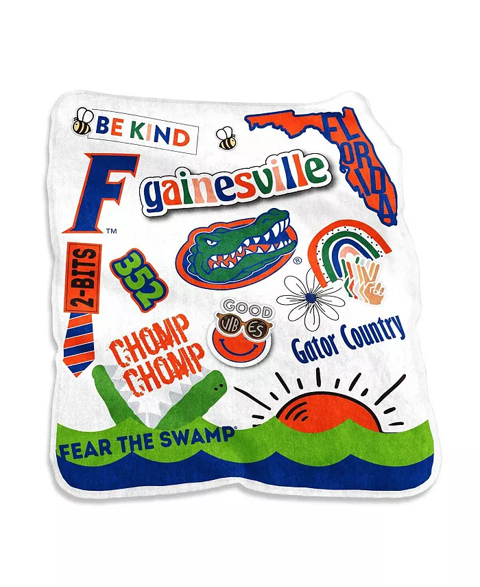 Logo Brands Florida Gators 50'' x 60'' Native Raschel Plush Throw Blanket - Intensery