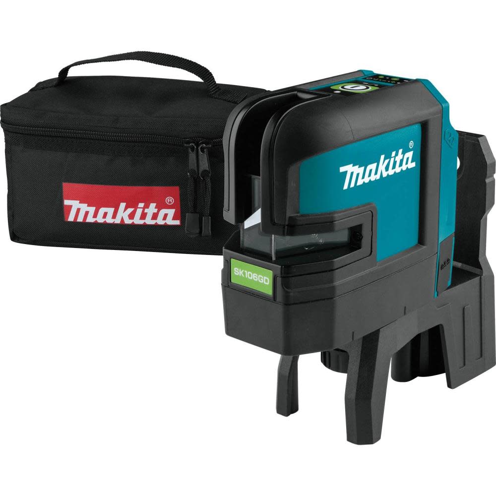 Makita 12V Max CXT Self-Leveling Cross-Line/4-Point Green Beam Laser Bare Tool SK106GDZ from Makita - Intensery