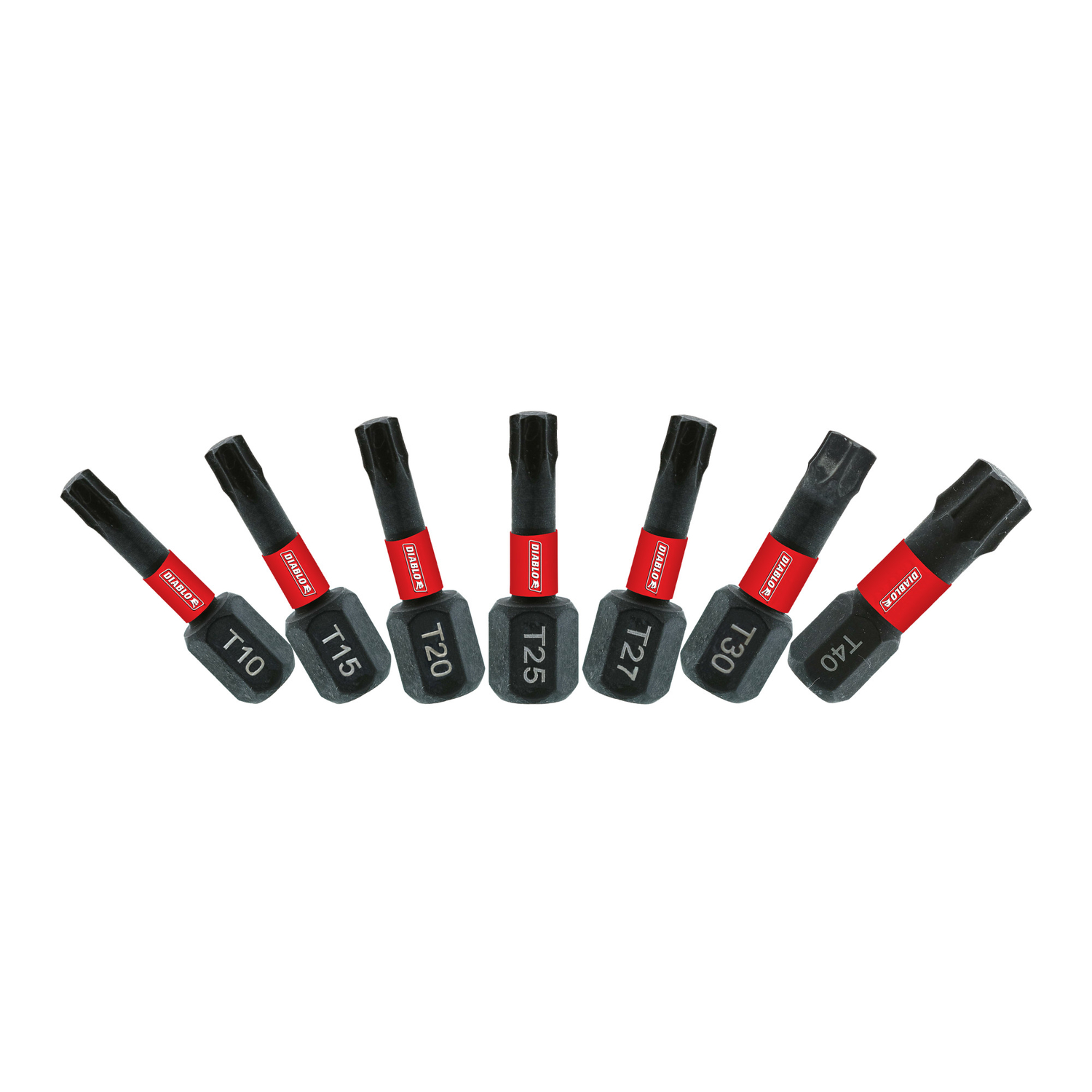 Diablo Torx Security 1 in. L Drive Bit Set Black Oxide 7 pc - Intensery