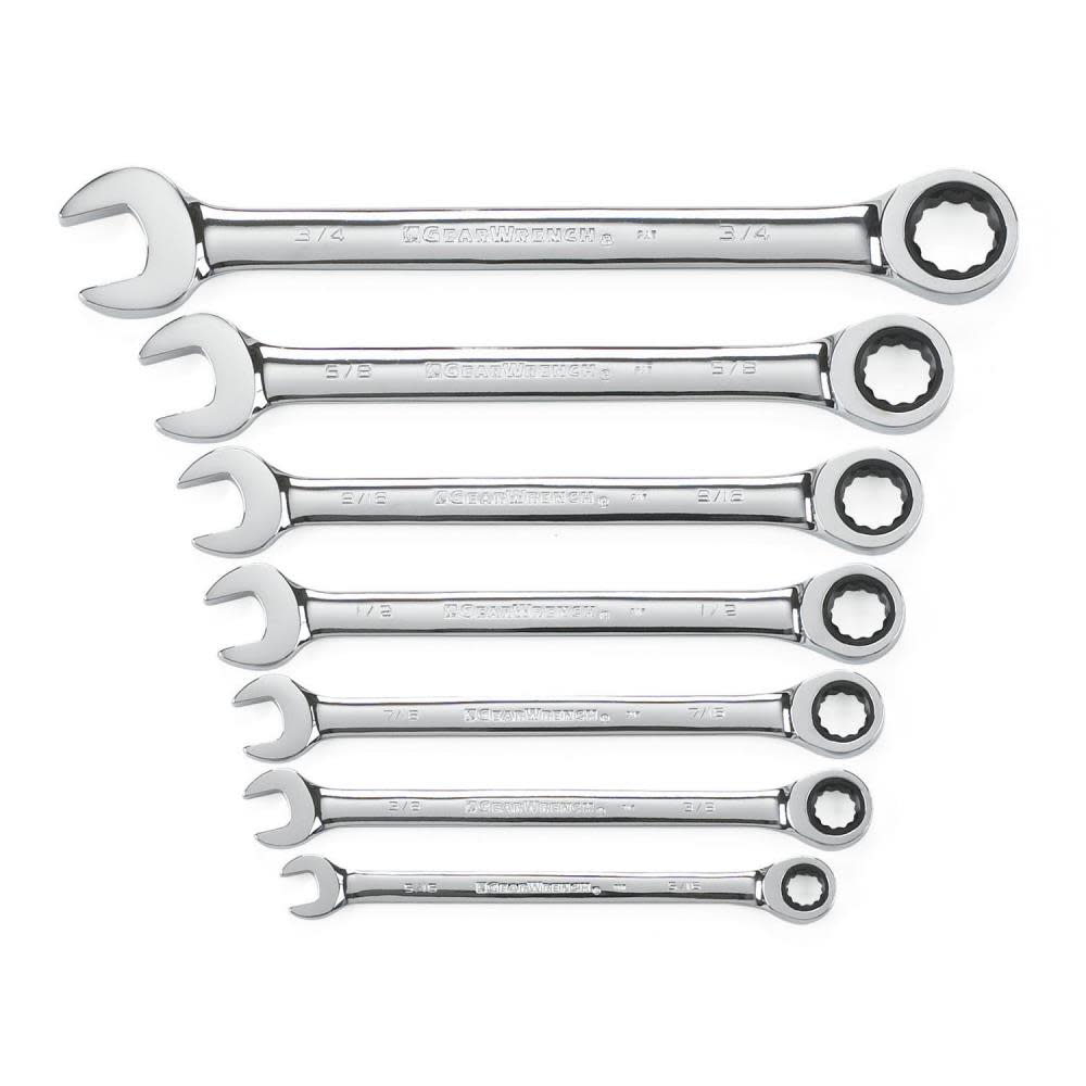 GEARWRENCH Ratcheting Wrench Set 7 pc. SAE Combination 9317 from GEARWRENCH - Intensery