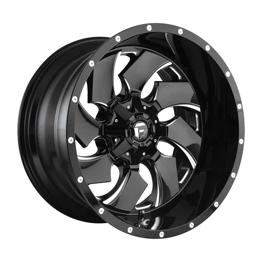 Fuel 1PC D574 CLEAVER D574 18X9 8X6.5 GL-BLK-MIL -12MM - Intensery