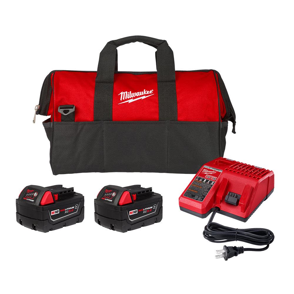 Milwaukee M18 REDLITHIUM XC5.0 Resistant Battery Starter Kit 48-59-1852R from Milwaukee - Intensery
