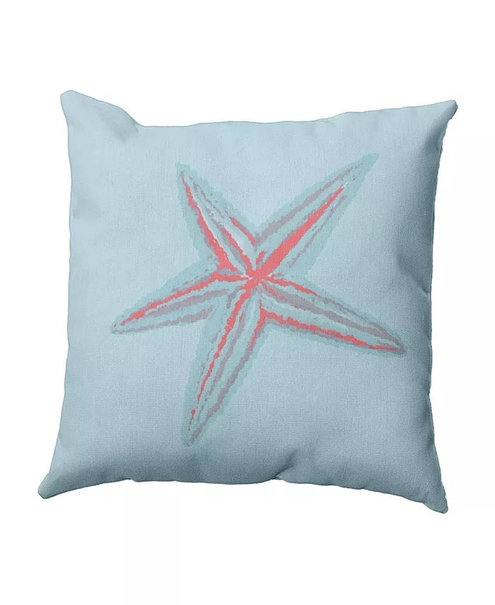 E by Design 16 Inch Coral Decorative Coastal Throw Pillow - Intensery