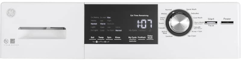 GE 2.4 Cu. Ft. White Front Load ENERGY STAR Washer With Steam - Intensery