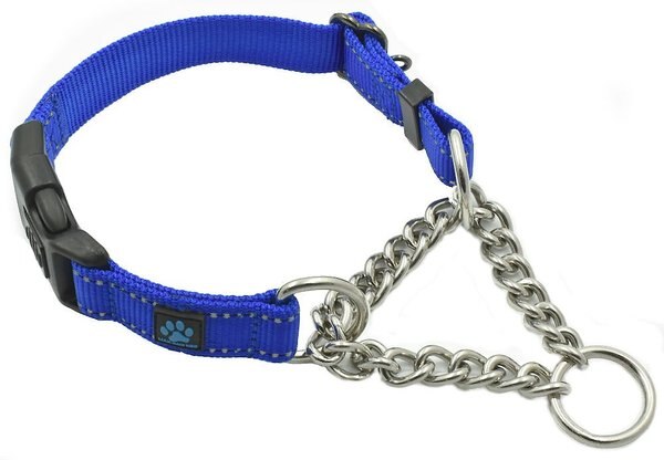 Max and Neo Dog Gear Nylon Reflective Martingale Dog Collar with Chain - Intensery