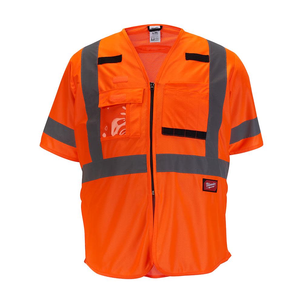 Class 3 High Visibility Orange Safety Vest4XL/5XL - Intensery