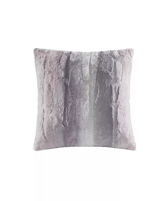 Gracie Mills Zuri Faux Fur Square Pillow 20x20 - Intensery