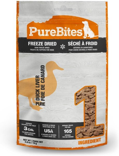 PureBites Duck Liver Freeze-Dried Raw Dog Treats - Intensery