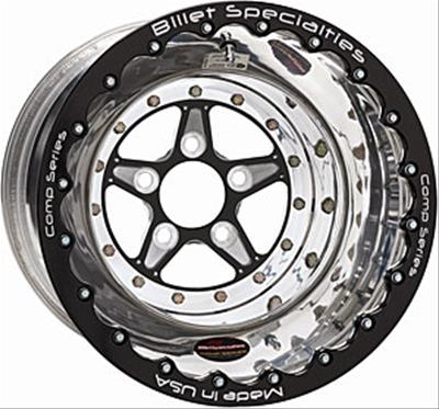 Billet Specialties BCD036167350 Billet Specialties Comp 5 Series Black Double Beadlock Wheels - Intensery