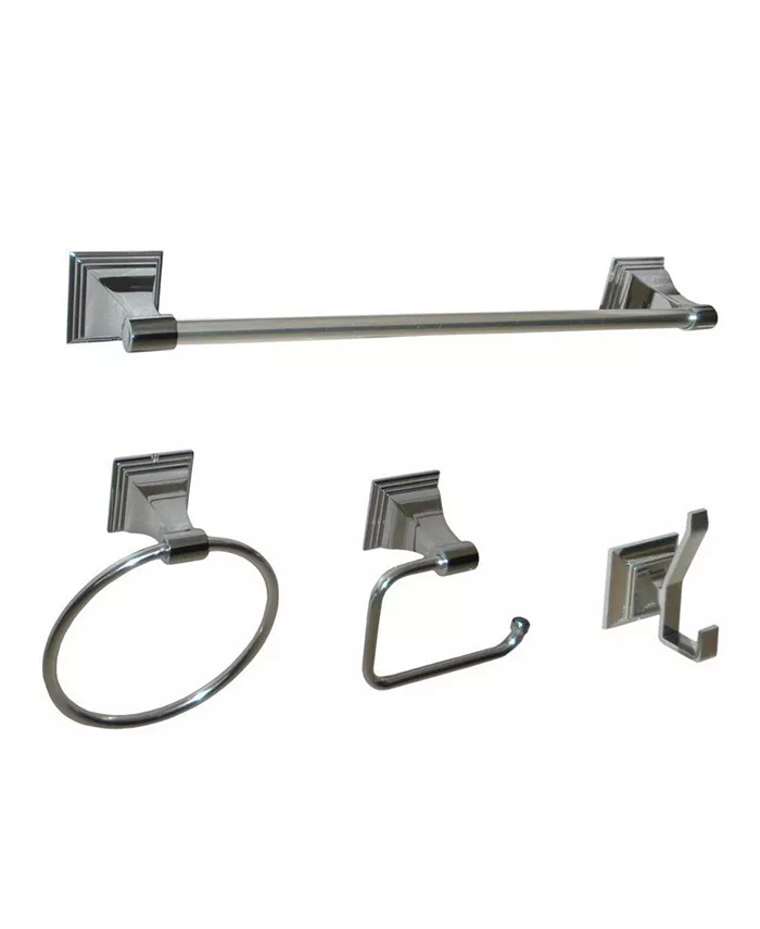 Arista Bath Products Arista Leonard 4-Pc. Set Satin Nickel Finish - Intensery