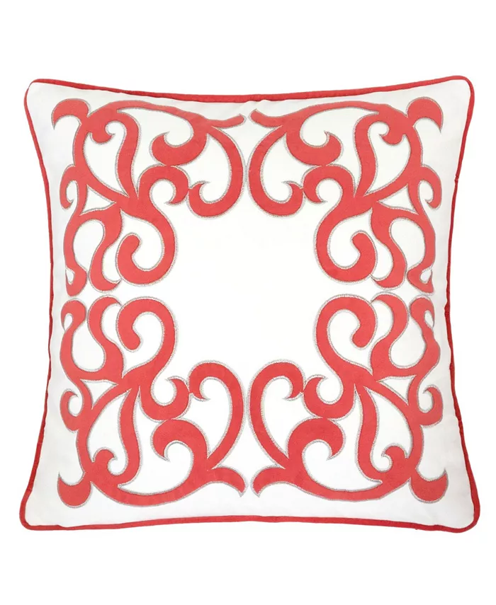 Homey Cozy Curl Applique Embroidery Throw Pillow - Intensery