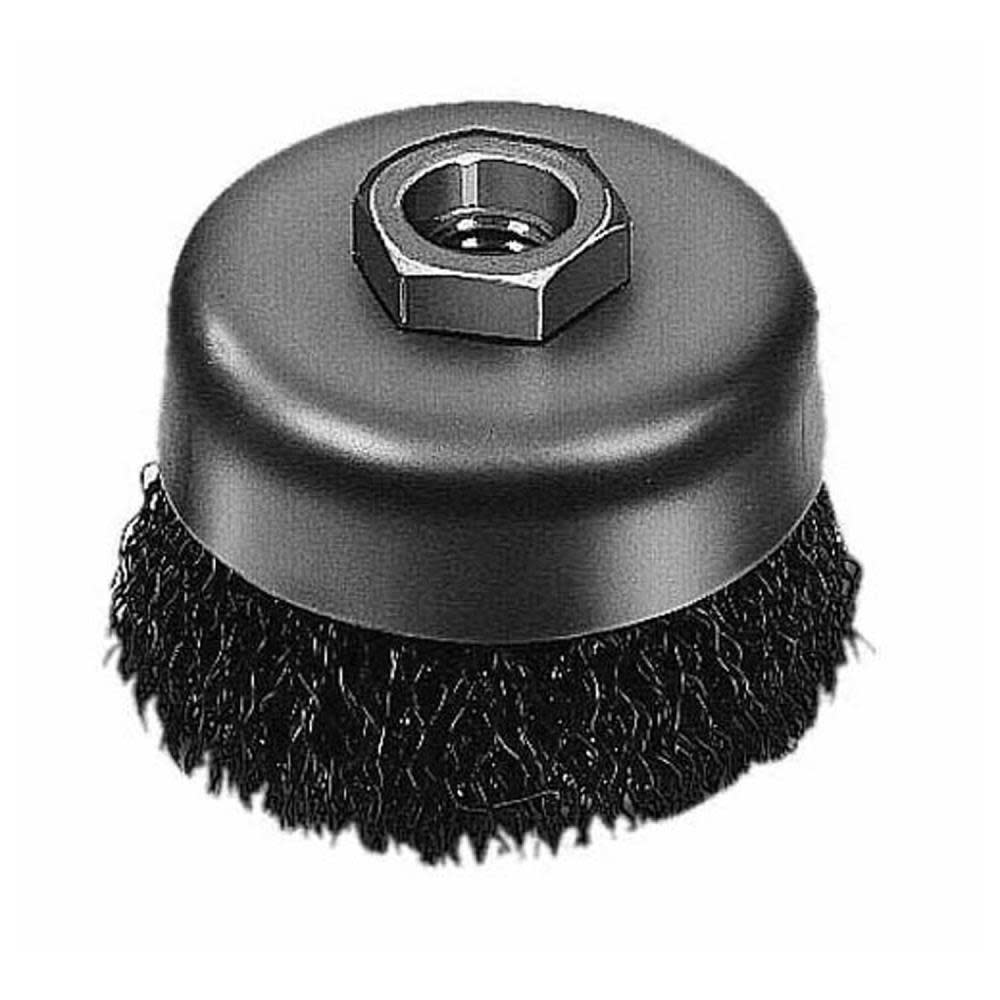 Milwaukee 6 in. Carbon Steel Crimped Wire Cup Brush 48-52-1600 from Milwaukee - Intensery