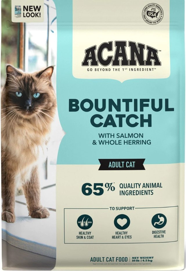 ACANA Bountiful Catch Dry Cat Food - 10 lb Bag - Intensery