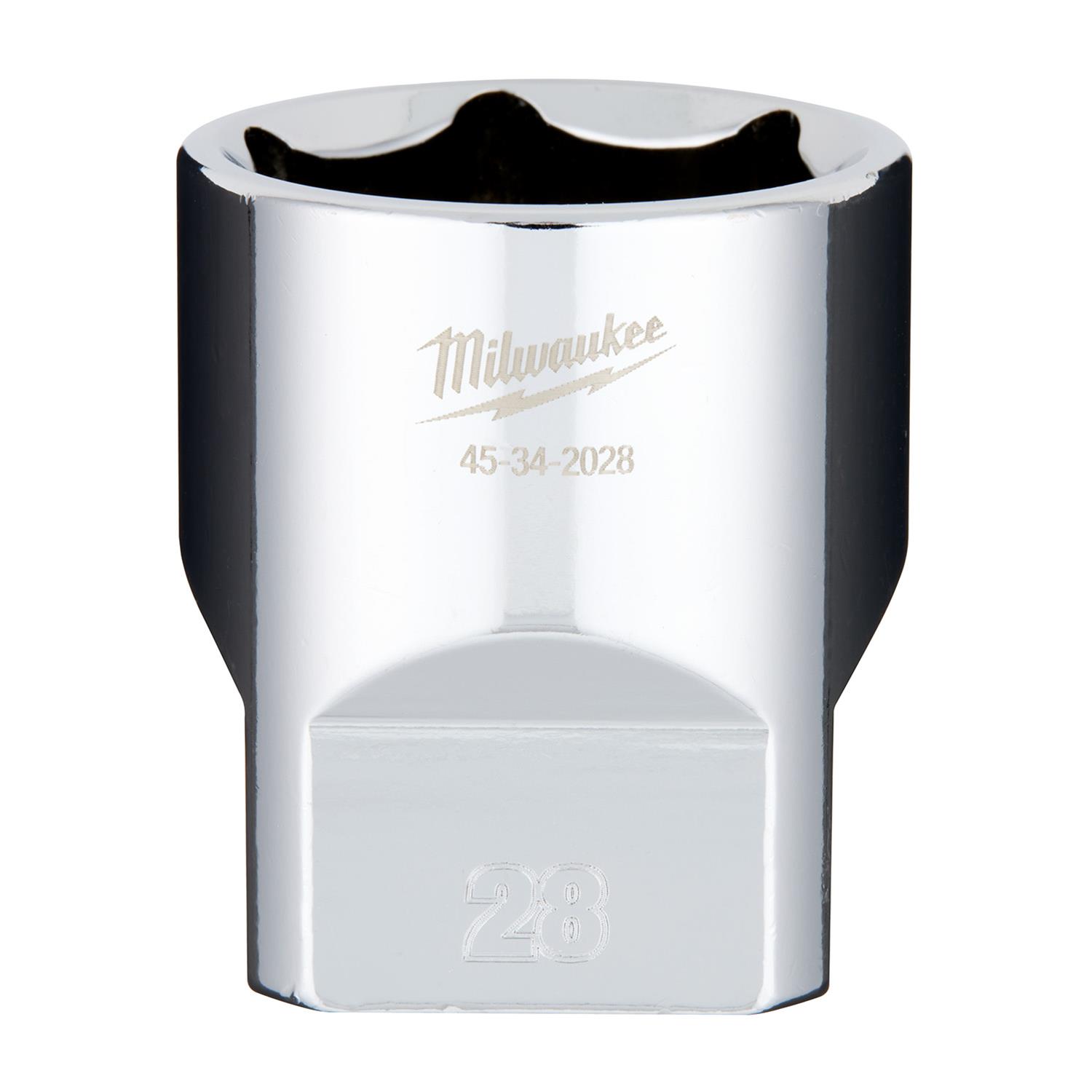 Milwaukee Tool 45-34-2028 Milwaukee 6-Point Sockets with FOUR FLAT Sides - Intensery