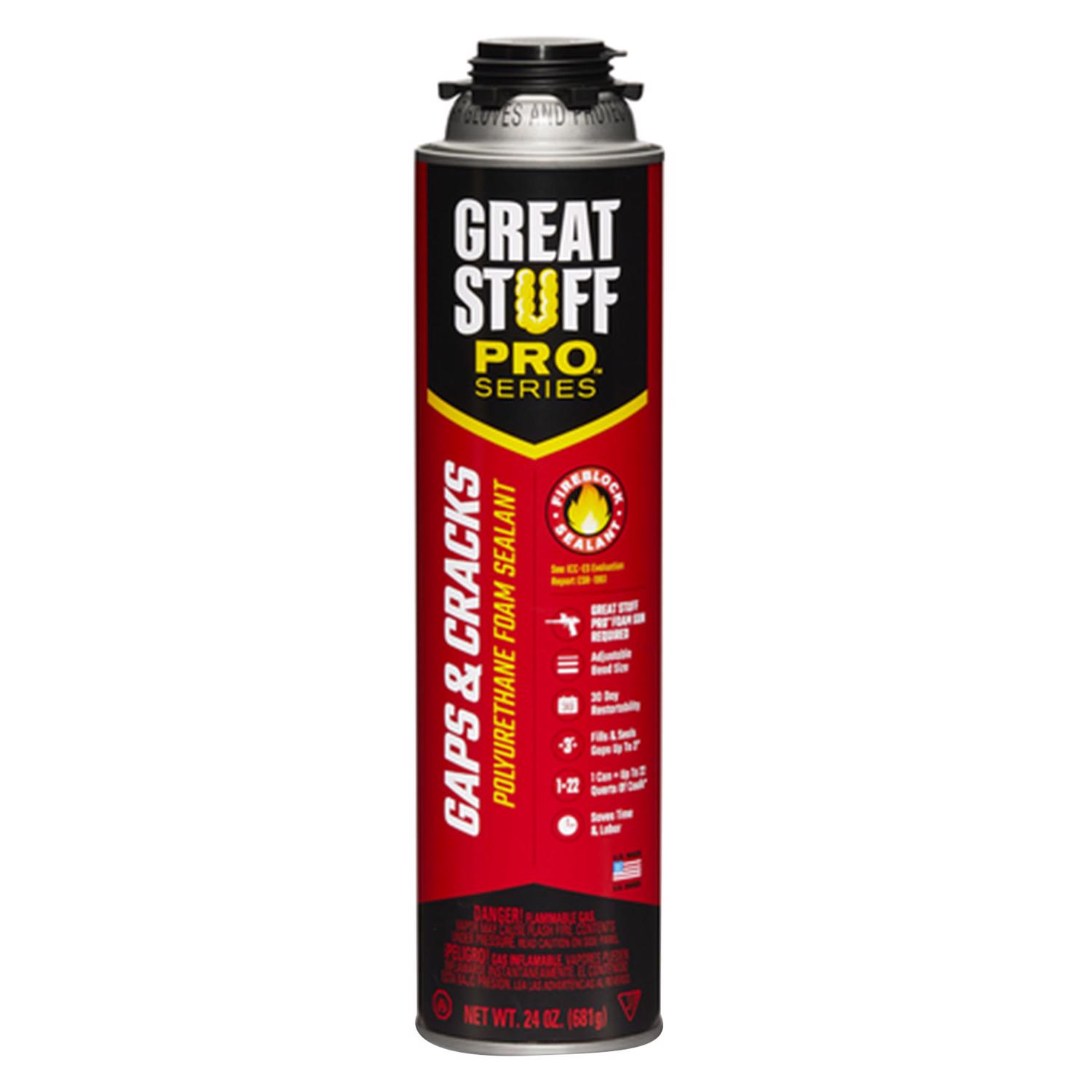 Great Stuff Gaps \u0026 Cracks Orange Polyurethane Insulating Foam Sealant 24 oz - Intensery