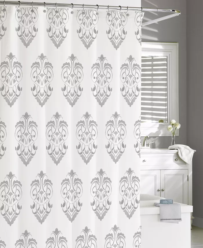 Cassadecor Cotton Printed Crest Shower Curtain - Intensery