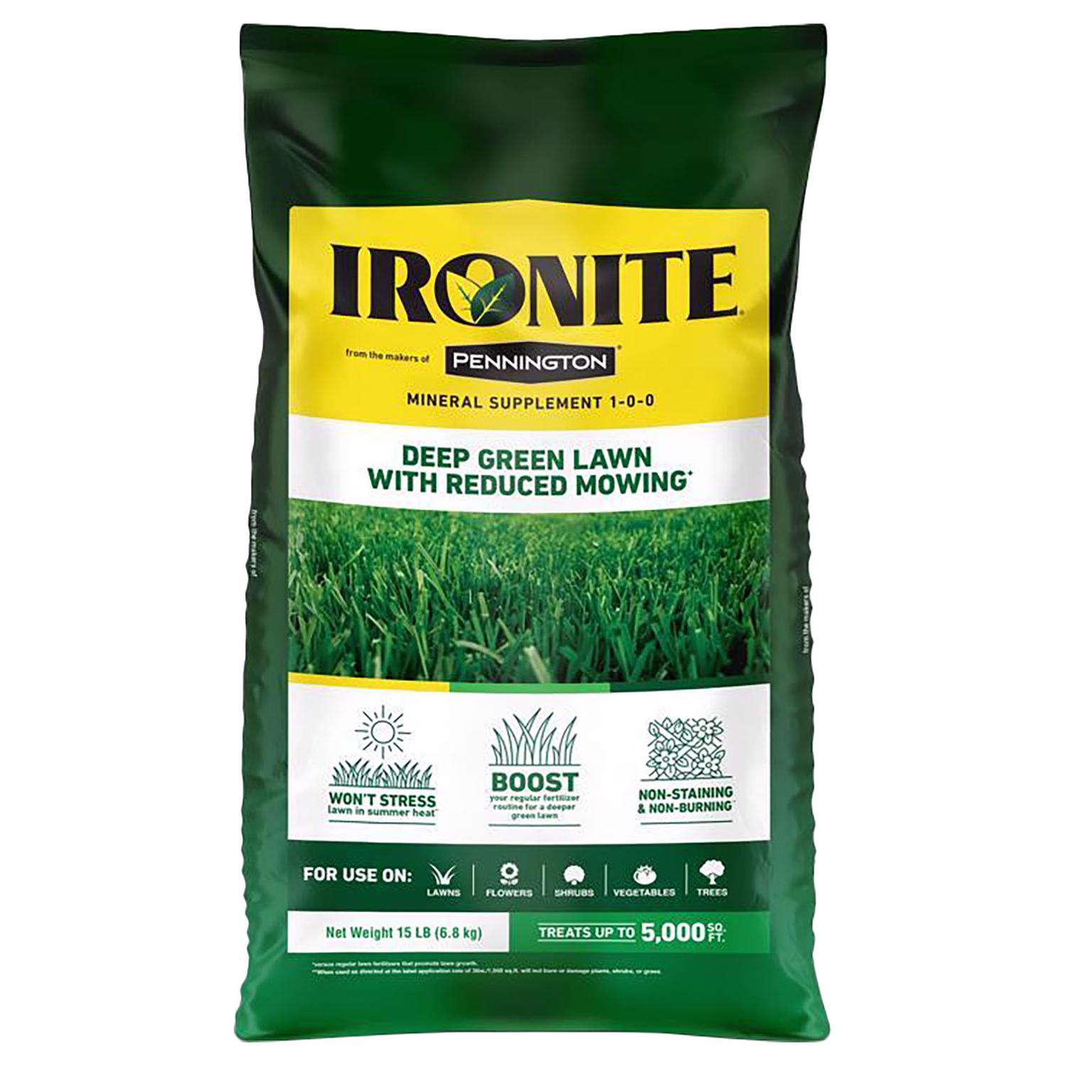 Pennington Ironite All-Purpose Lawn Fertilizer For All Grasses 5000 sq ft - Intensery