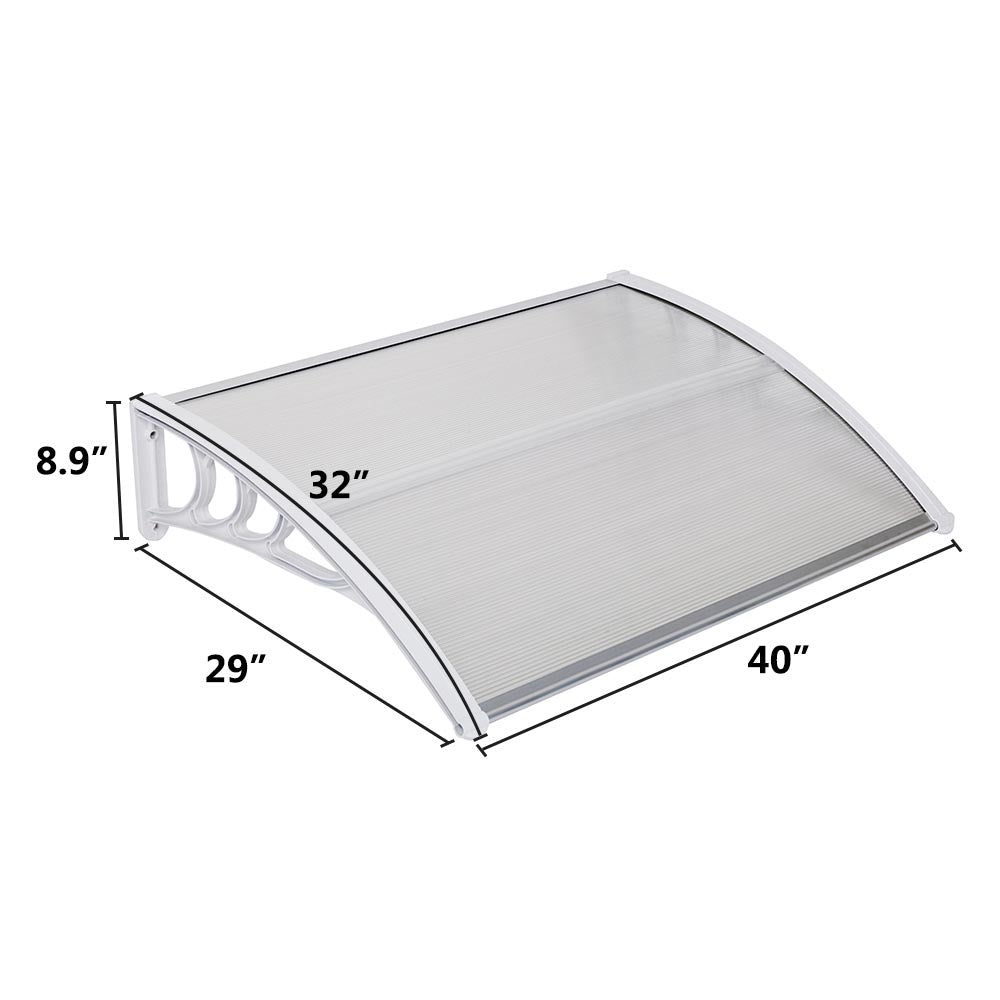 3ft Awning Patio Cover Rain Protection WindowWhite (Spliced) - Intensery