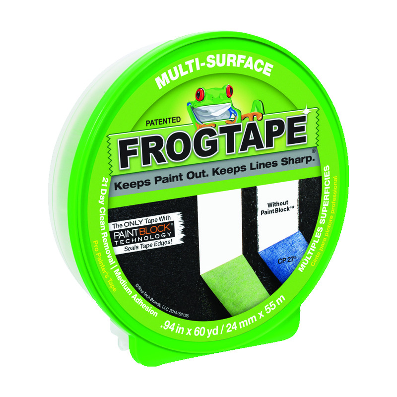 FrogTape 0.94 in. W X 60 yd L Green Medium Strength Painter\u0027s Tape 1 pk - Intensery