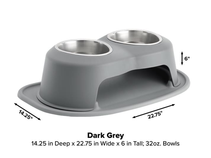 WeatherTech DHC3206DGDG WeatherTech Double High Pet Feeding System - Intensery