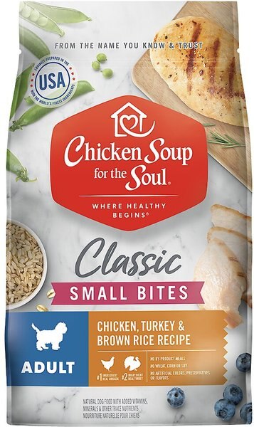 Chicken Soup for the Soul Small Bites Chicken， Turkey and Brown Rice Recipe Dry Dog Food - Intensery