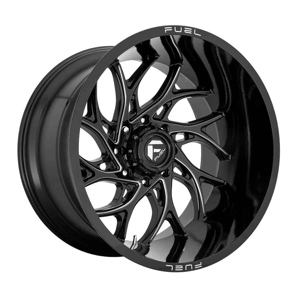 Fuel 1PC D741 RUNNER D741 20X9 5X5.5 GL-BLK-MIL 01MM - Intensery