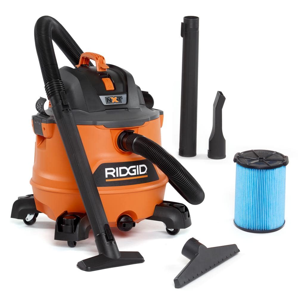 RIDGID 14 Gallon 6.0 Peak HP NXT Wet/Dry Shop Vacuum with Fine Dust Filter, Locking Hose and Accessories HD1400 - Intensery