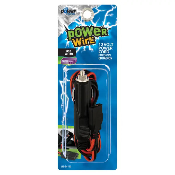 Power Comm 12V Power Cord For 3-Pin CB Radios - Intensery
