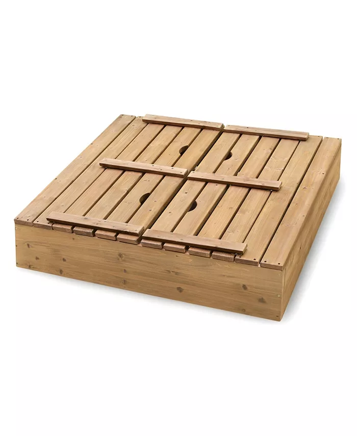 Badger Basket Covered Convertible Sandbox With Two Bench Seats - Intensery